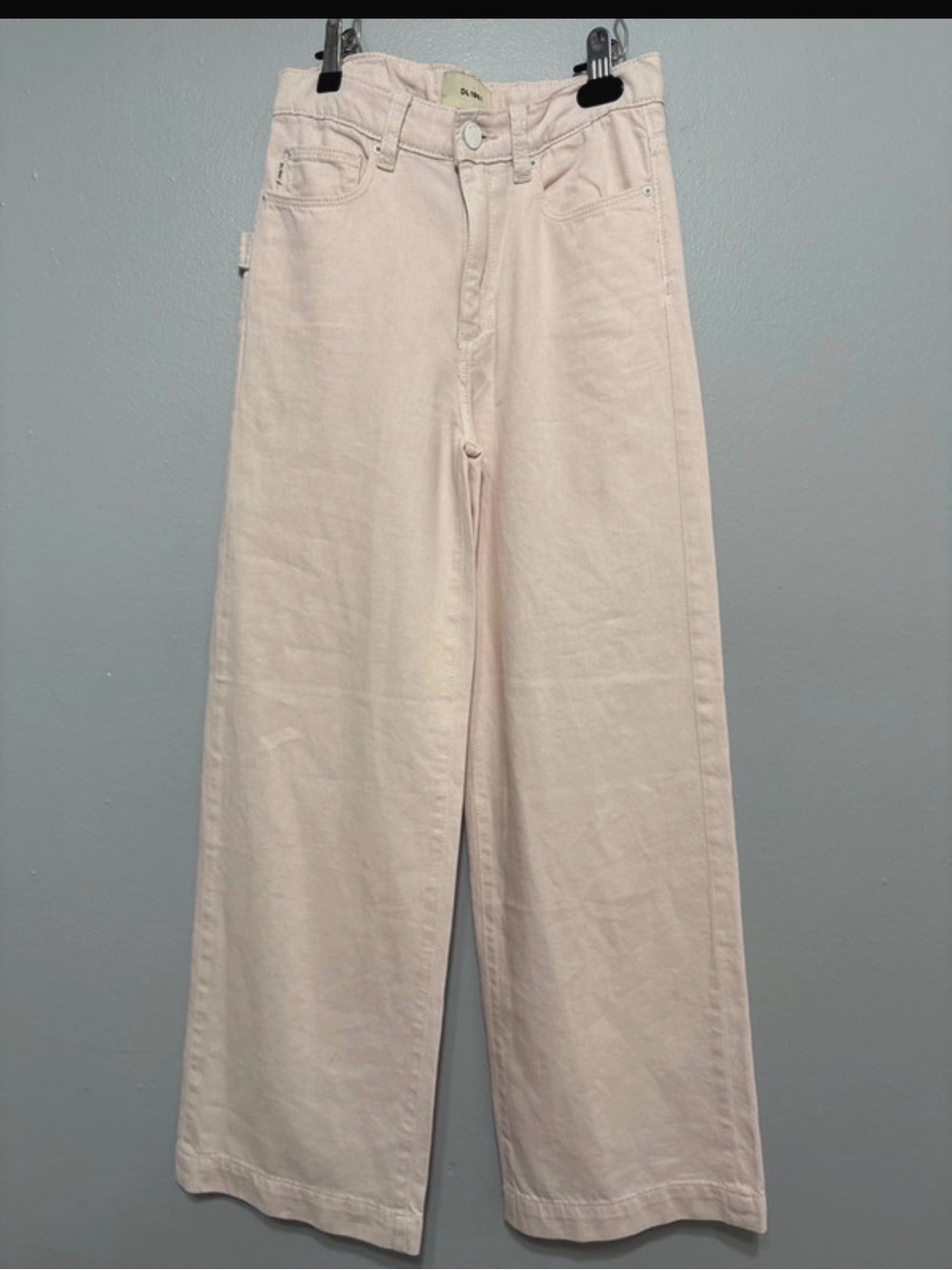 DL1961 girls Wide Leg High-Rise Jeans - Light Pink